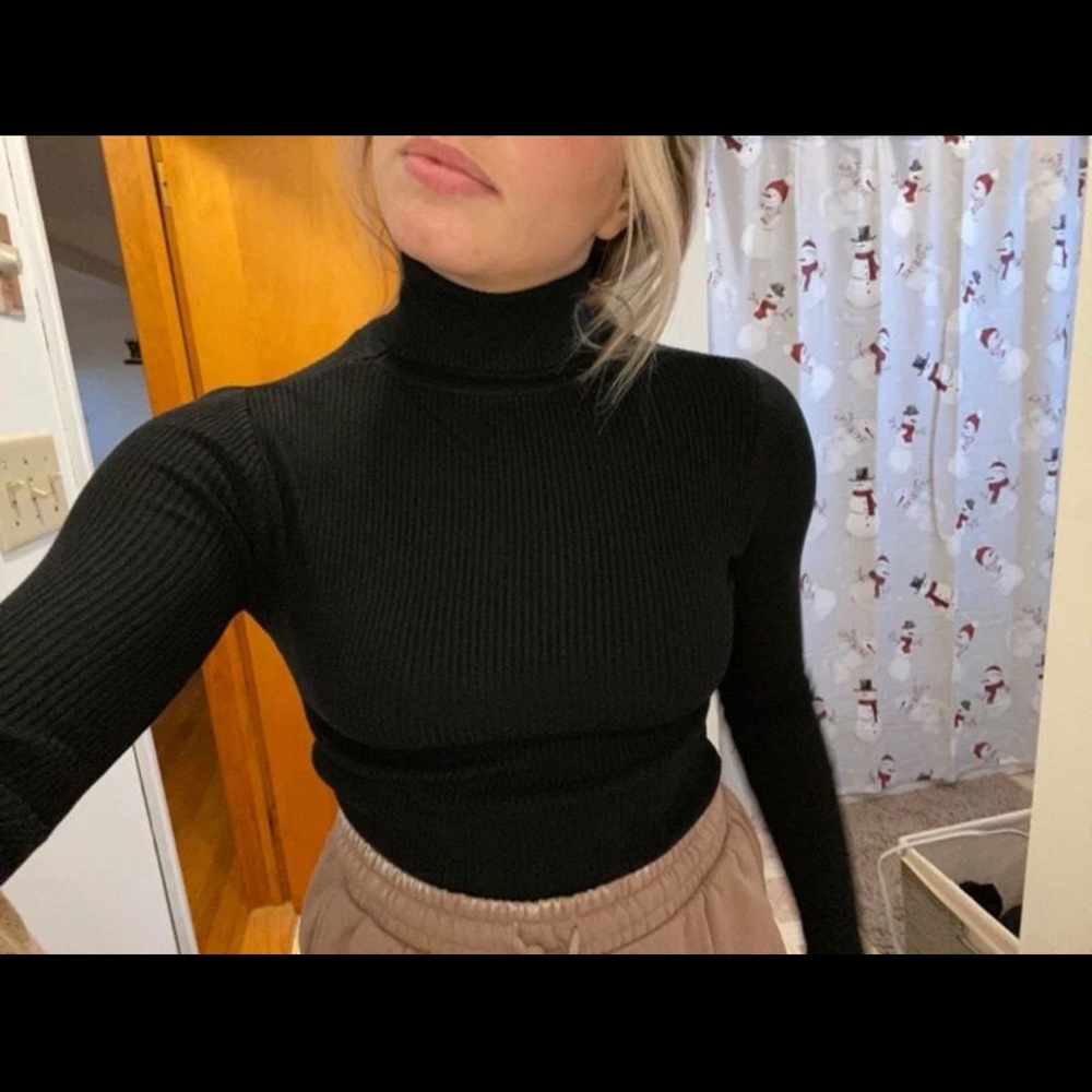 Black turtle neck